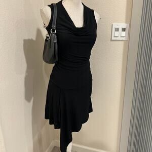 Jennyfer black cowl neckline mini dress. Size medium